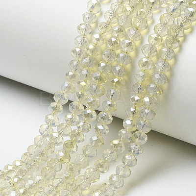 Electroplate Transparent Glass Beads Strands EGLA-A034-T3mm-H21-1