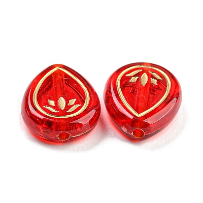 Plating Transparent Acrylic Beads OACR-A024-06B-1
