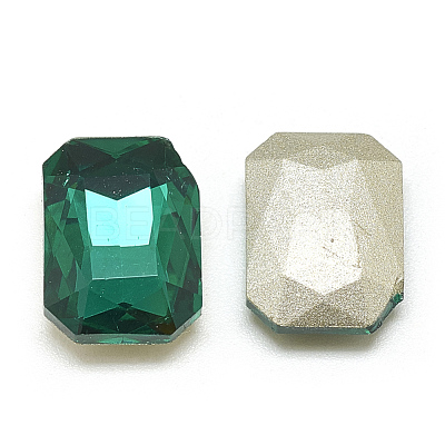 Pointed Back Glass Rhinestone Cabochons RGLA-T079-10x14mm-15-1