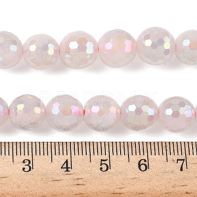 Electroplated Natural Rose Quartz Beads Strands G-Z038-A03-03AB-01-1