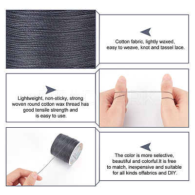 1 Roll Round Waxed Polyester Cords YC-PH0002-44A-1