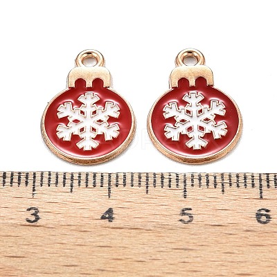 Christmas Alloy Enamel Pendants X-ENAM-D047-17G-03-1