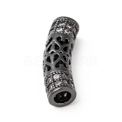 Brass Micro Pave Cubic Zirconia Beads ZIRC-F001-66-1