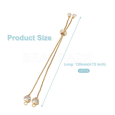 Rack Plating Adjustable Brass Slider Bracelets YS-TAC0001-13G-1