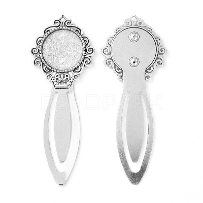Tibetan Style Bookmark Cabochon Settings TIBE-S157-AS-NR-1