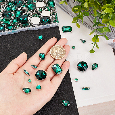 270Pcs 8 Style Gradient Color Sew on Rhinestone DIY-OC0010-34-1