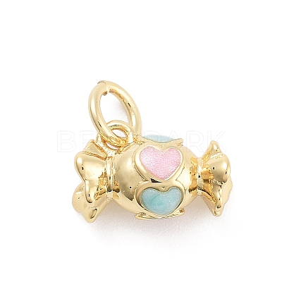 Rack Plating Brass Enamel Charms X-KK-G512-19D-G-1