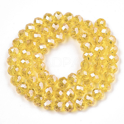 Electroplate Glass Beads Strands EGLA-A034-T2mm-A04-1