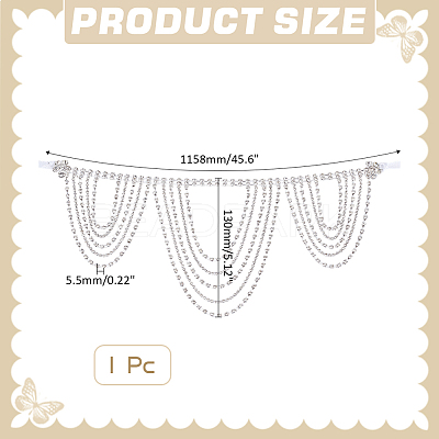 1Pc Polyester & Rhinestone Sexy Shoulder Bra Body Chain AJEW-WR0002-65-1