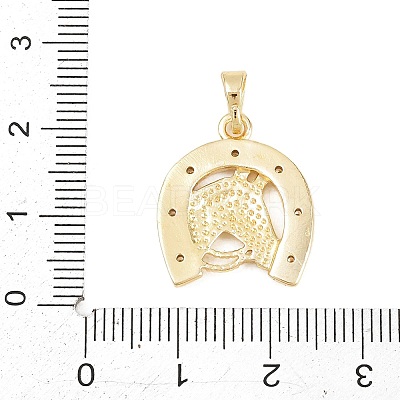 Brass Micro Pave Clear Cubic Zirconia Pendants KK-D258-17G-1