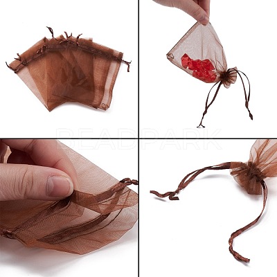 Organza Gift Bags with Drawstring OP-R016-9x12cm-12-1