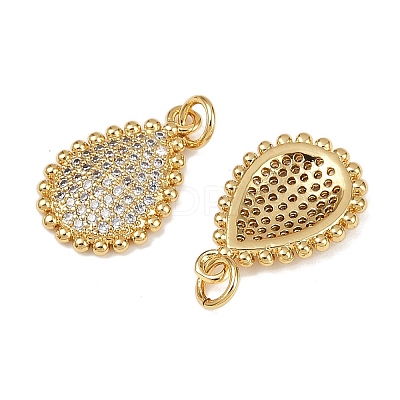 Brass Micro Pave Cubic Zirconia Pendants KK-S526-02G-1