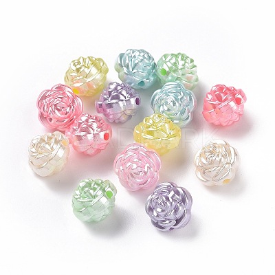 Imitation Pearl Acrylic Beads X-OACR-E013-21-1