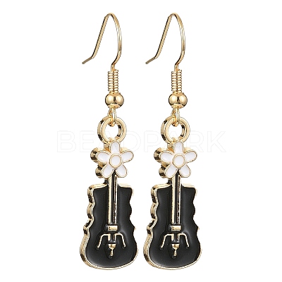 Golden Alloy Enamel Dangle Earrings for Women EJEW-JE05657-1