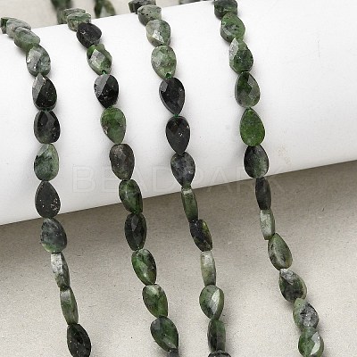 Natural Green Diopside Beads Strands G-B159-A17-1
