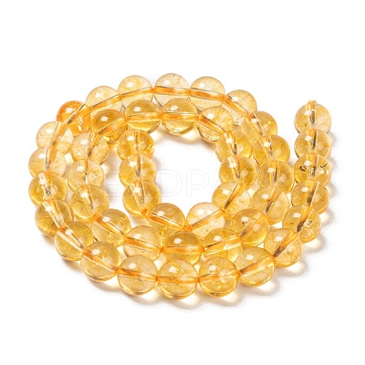 Natural Citrine Beads Strands G-E326-8mm-01-1