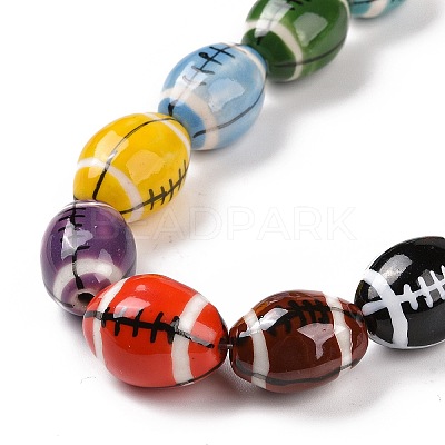 Handmade Porcelain Beads Strands PORC-E019-03P-1