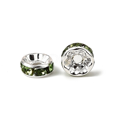 Brass Grade A Rhinestone Spacer Beads RB-A014-Z8mm-07S-1