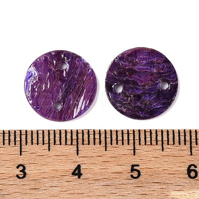 Spray Painted Natural Akoya Shell Connector Charms LS-BSHE-S304-17D-1
