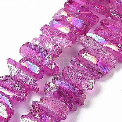 Natural Quartz Crystal Points Beads Strands G-K181-B24-1