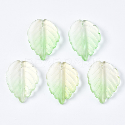 Spray Painted Glass Pendants GLAA-N042-004-1