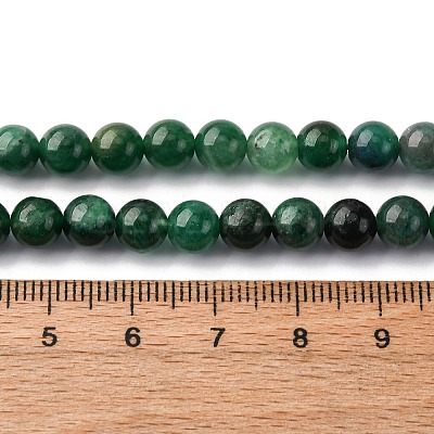 Natural Fuchsite Beads Strands G-K393-A02-6mm-1