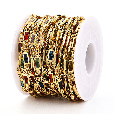 Brass Rectangle Link Chains CHC-N023-03E-G-1