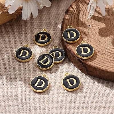 Golden Plated Alloy Charms LS-ENAM-S118-02D-1