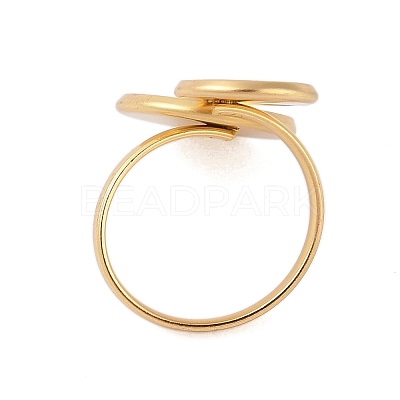 304 Stainless Steel Open Cuff Ring Findings STAS-E124-05O-G-1