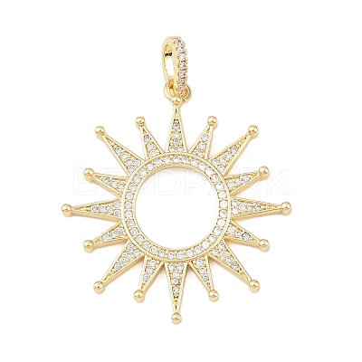 Brass Micro Pave Cubic Zirconia Pendants LS-KK-H518-01B-G-1