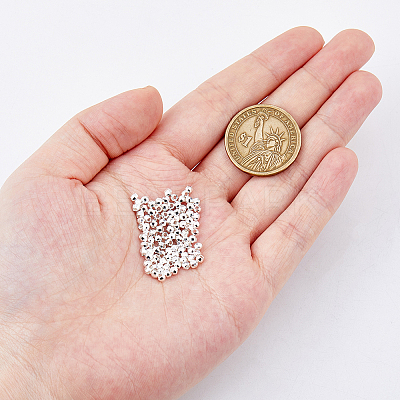 100Pcs Brass Spacer Beads KK-HS0015-31S-1
