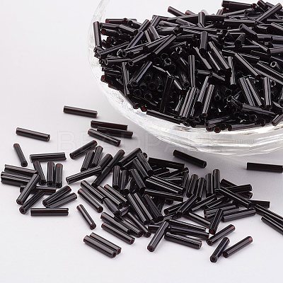 Glass Bugle Beads SEED-E001-12mm-49#-1