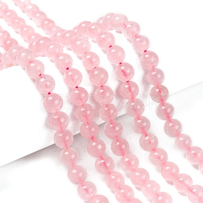 Natural  Rose Quartz Beads Strands X-G-L104-8mm-01-1