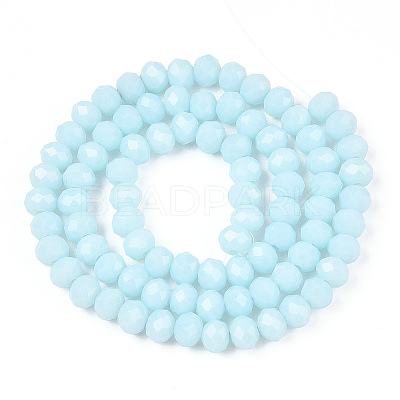 Opaque Solid Color Imitation Jade Glass Beads Strands EGLA-A044-P2mm-D06-1