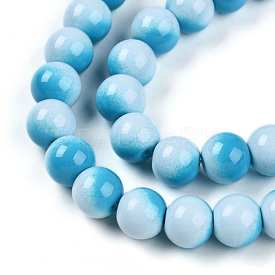 Baking Paint Glass Beads Strands DGLA-N012-10mm-05-1