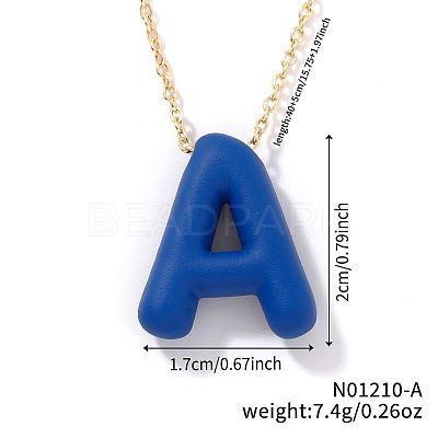 Alloy Initial Pendant Necklaces RS8745-1-1