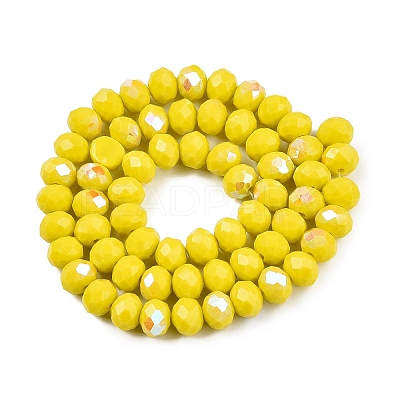 Electroplate Opaque Solid Color Glass Beads Strands LS-EGLA-A044-P8mm-L04-1