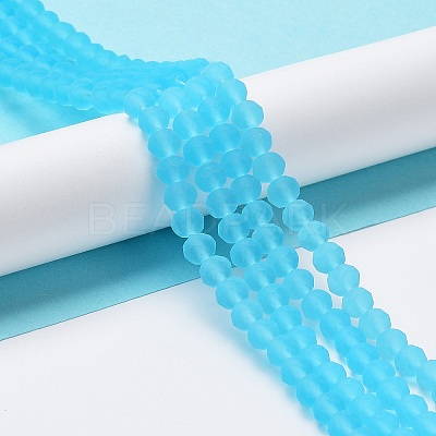 Transparent Glass Beads Strands X1-EGLA-A034-T4mm-MD08-1