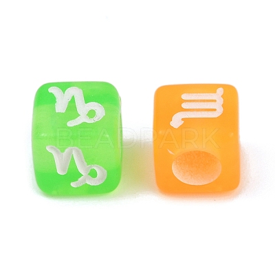 Opaque Acrylic Beads OACR-H052-03A-1