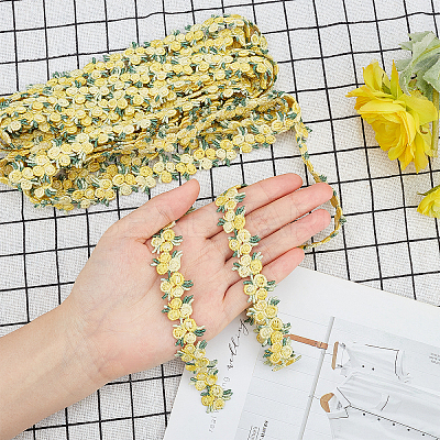 Flower Polyester Trim Ribbon OCOR-GF0001-17B-1