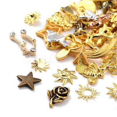 Alloy Open Back Bezel Pendants PALLOY-XCP0001-38-1