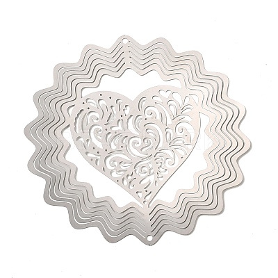 201 Stainless Steel 3D Rotating Hanging Wind Spinner STAS-C166-01A-P-1