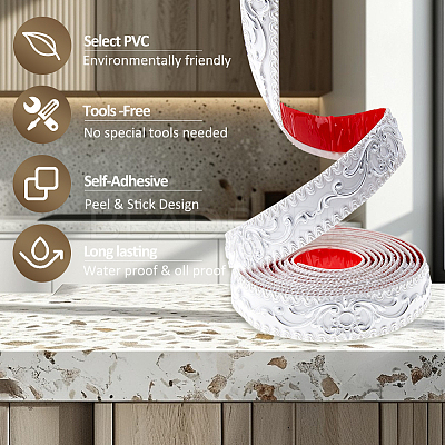PVC Self-Adhesive Flexible Molding Trim AJEW-WH0348-636A-1