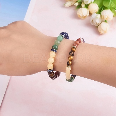 280Pcs 7 Style Chakela Natural Gemstone Beads G-SZ0002-02-1