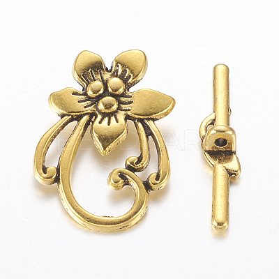 Tibetan Style Toggle Clasps LS-X-GLF0677Y-1