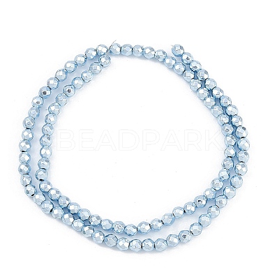 Baking Paint Electroplated Synthetic Non-magnetic Hematite Beads Strands G-H072-A01-01A-1