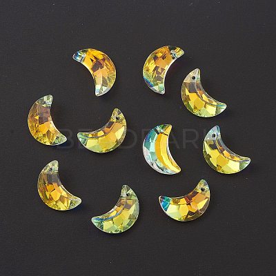 Electroplate Transparent Glass Pendants X-GLAA-A008-10A-1