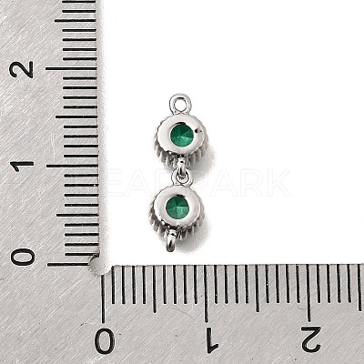 Brass Pave Cubic Zirconia Connector Charms KK-N289-26-1