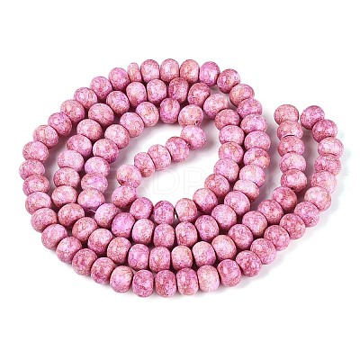 Opaque Baking Paint Glass Beads Strands GLAA-Q110-03A-05-1