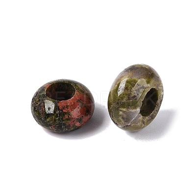 Natural Unakite European Beads G-N359-17A-03-1